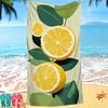 Painted Orange Series digital-printed polyester Superfine fiber double-sided fleece Beach vacation bath towel, beach towel