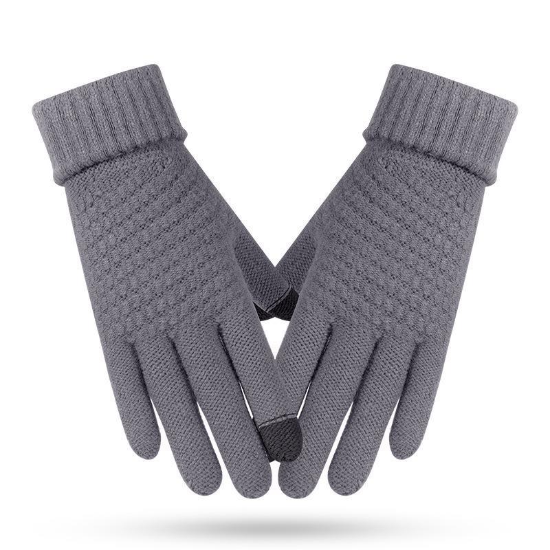 Winter Warme Gestrickte Handschuhe Touchscreen-Handschuhe für Mobiltelefone Winter Dick Warm Erwachsene Handschuhe für Männer Frauen.