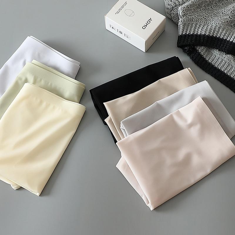 Skin Friendly and Breathable Ice Facial Mask High Waist Panties Seamless No Curling Edges Light and Thin Solid Color Triangle Women’s Panties