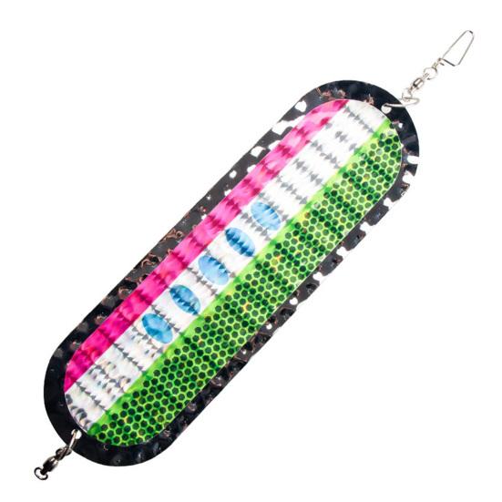Stainless Steel Trolling Flasher Fishing Lure with Vibrant Colors Metal Dodger for Salmon Trout Fishing Lure Bait