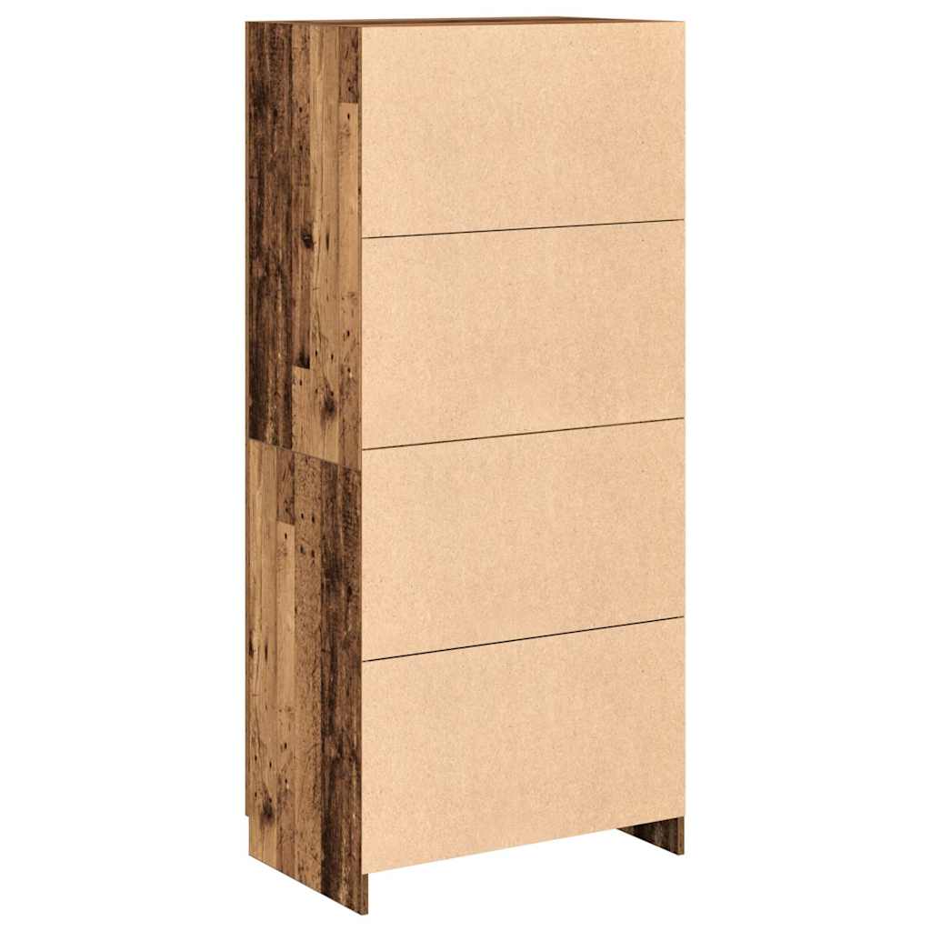 Vidaxl Armadio, Legno Vecchio, 90X52X200 Cm, Materiale Derivato dal Legno