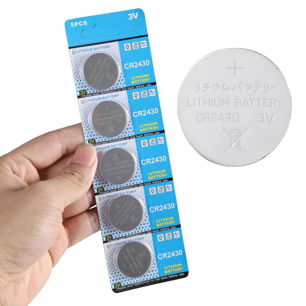 5Pieces CR2430 3V Button Cell Lithium Batteries for Car Remotes and Smart Devices