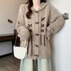 Sweaters Coat Cardigan for Women Winter Oversize Fleece Thickened Solid Color Loose Long Sleeve Knit Sweaters Coat
