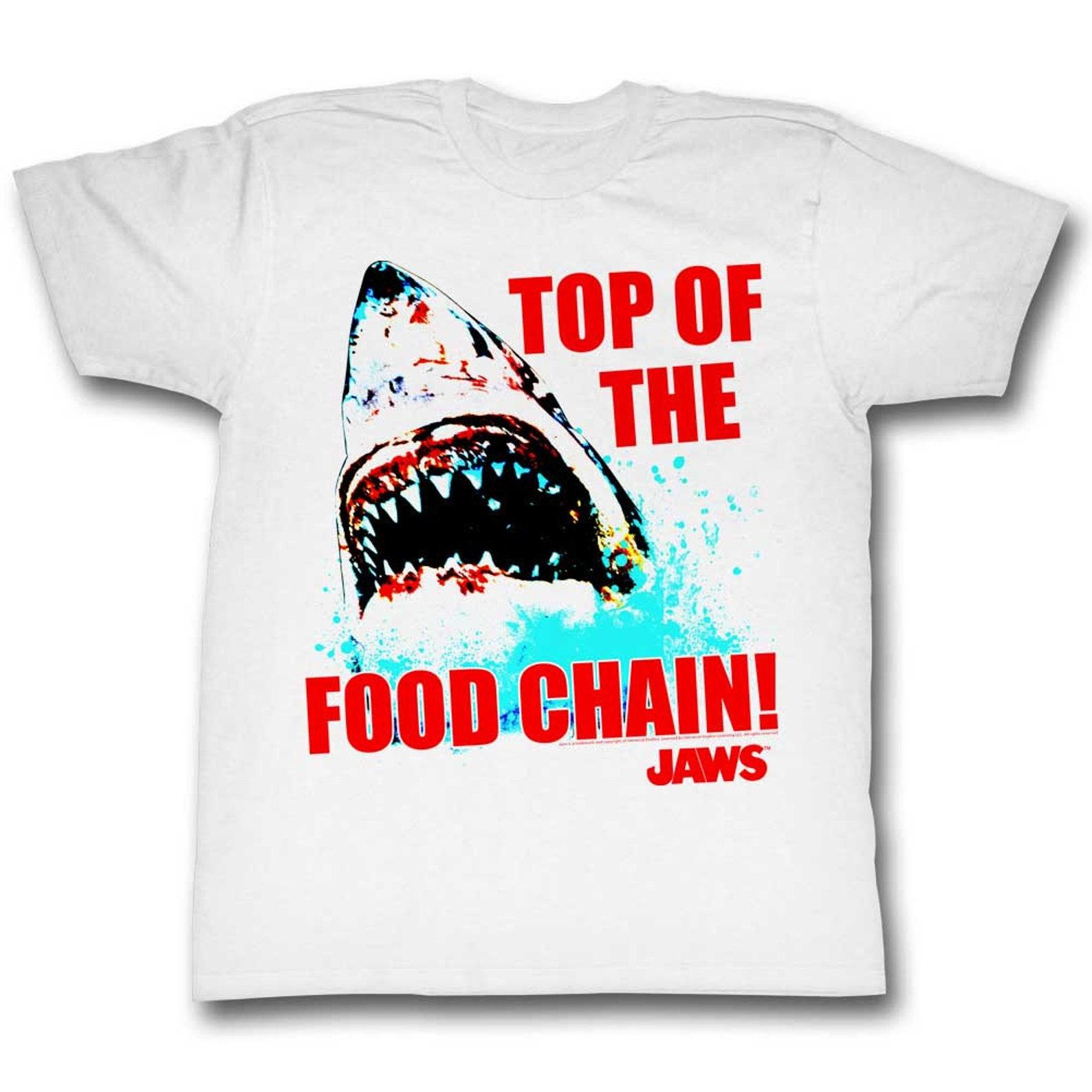 Jaws Top Dawg White Adult T-Shirt XL