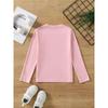 European sizes Girls  Long Sleeve T-Shirt Soft And Comfortable Everyday Top, Suitable for Home, Outdoor, And Sports Activities