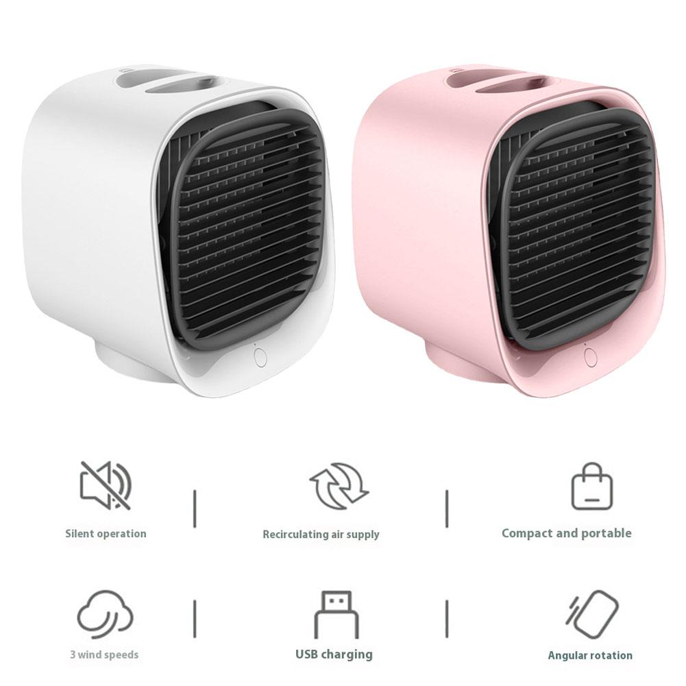 Air Conditioner Misting Fan 3 Speeds Adjustable Personal Quiet Table Fan Circulation Wind Air Cooler for Office Bedroom Desktop
