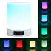 Bluetooth Speaker Alarm Clock Colorful Night Light Touch Control LED Desk Table Lamp