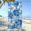 Toalla de Playa Flor de Hibisco Azul Impresión a una Cara Suave Tropical Toalla de Playa Piscina Playa Baño Toalla Accesorio Regalo Ambiente Refrescante