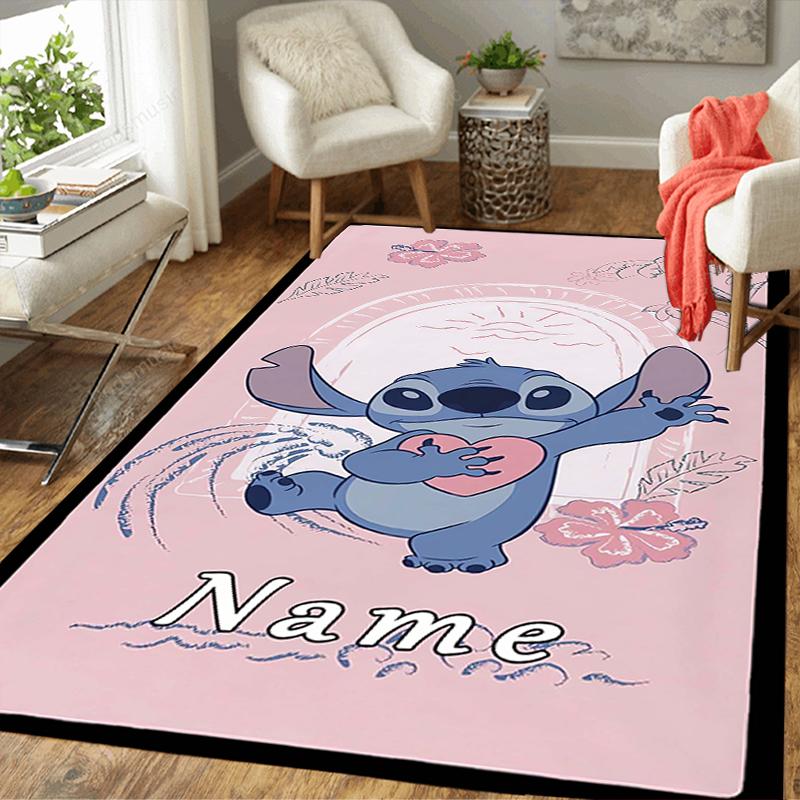 Custom 1Pc Lilo Stitch Adventure Rug Office Carpet Indoor Outdoor Entrance Doormat Nonslip Soft And Comfortable Living Room D916290