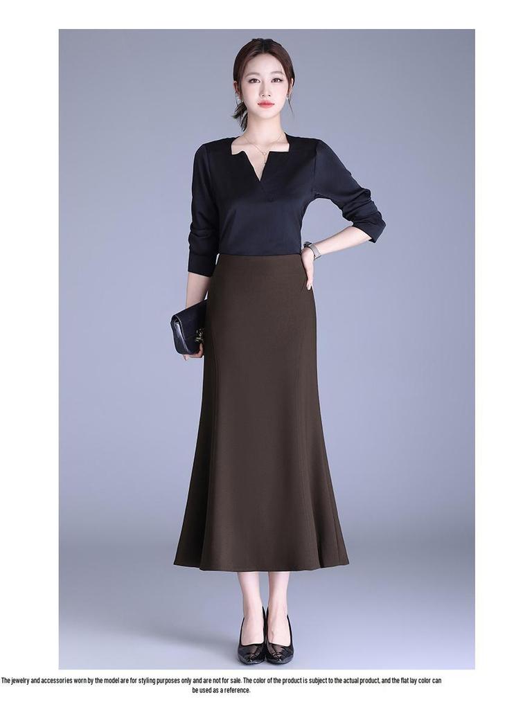 Chic 2026 High-Waisted Fishtail Skirt: Stylish & Versatile