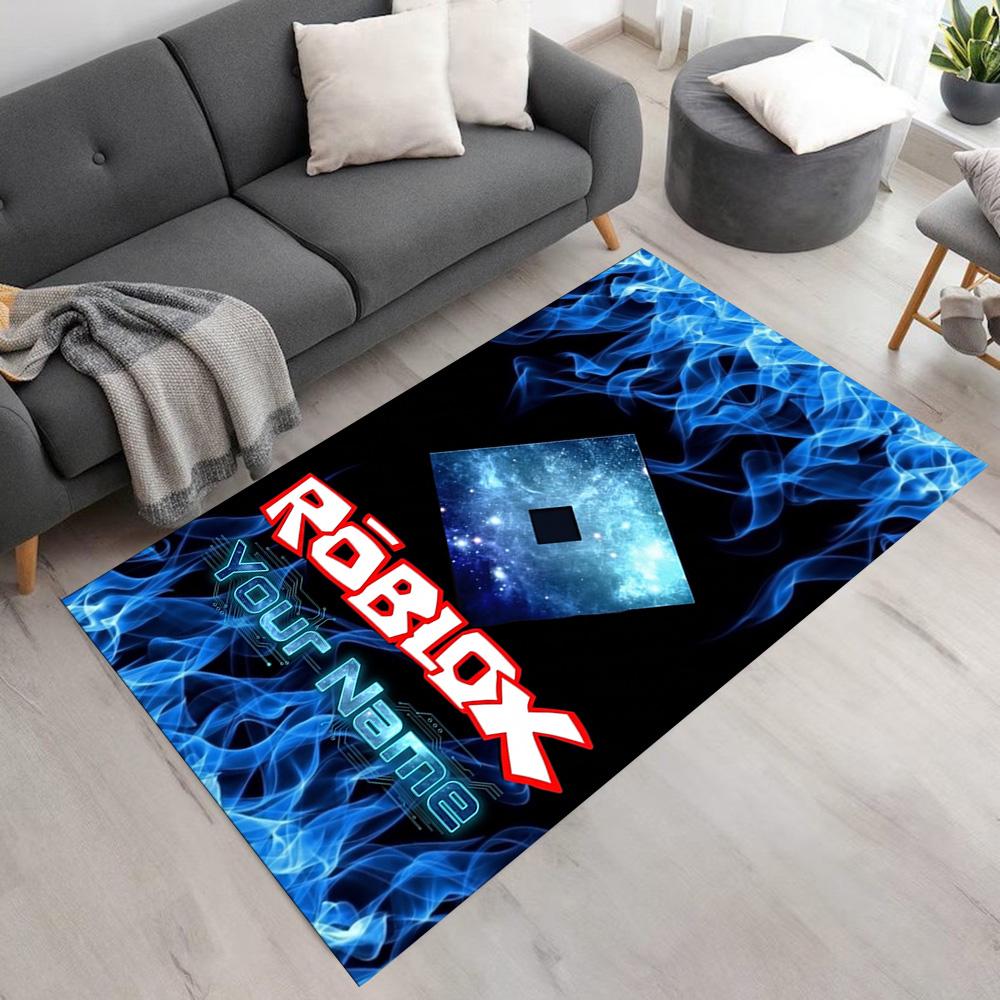 Roblox Customize Text Floor Rug Office Rug Design for Foyer Hallway Decorate Room Playrooms Antislip Carpet Anime Office Decor