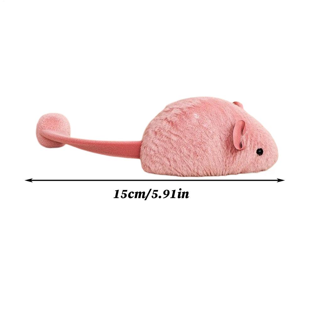 Realistic M&ouse Sound Cat Toy Elastic Automatic Hunting Game, Interactive Chewers Pet Indoor Outdoor Home Kitten Play Supplies