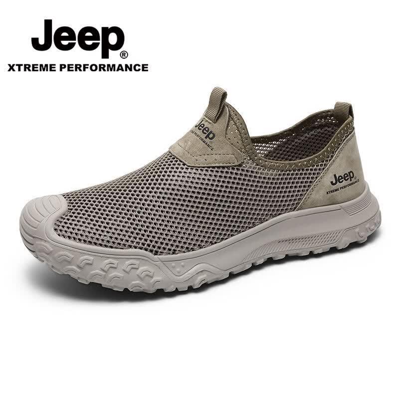 Jeep Men's Summer Breathable Slip-On Outdoor Mesh Shoes