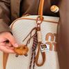 Kawaii Cartoon Bread Shaped Keychain Cute Pendant with Lanyard for Purse Bag Charm Party Favor for Children