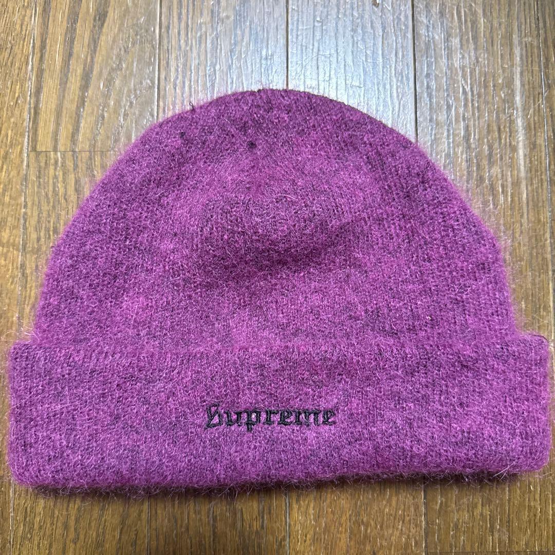 Used Supreme Knit Hat Beanie Purple