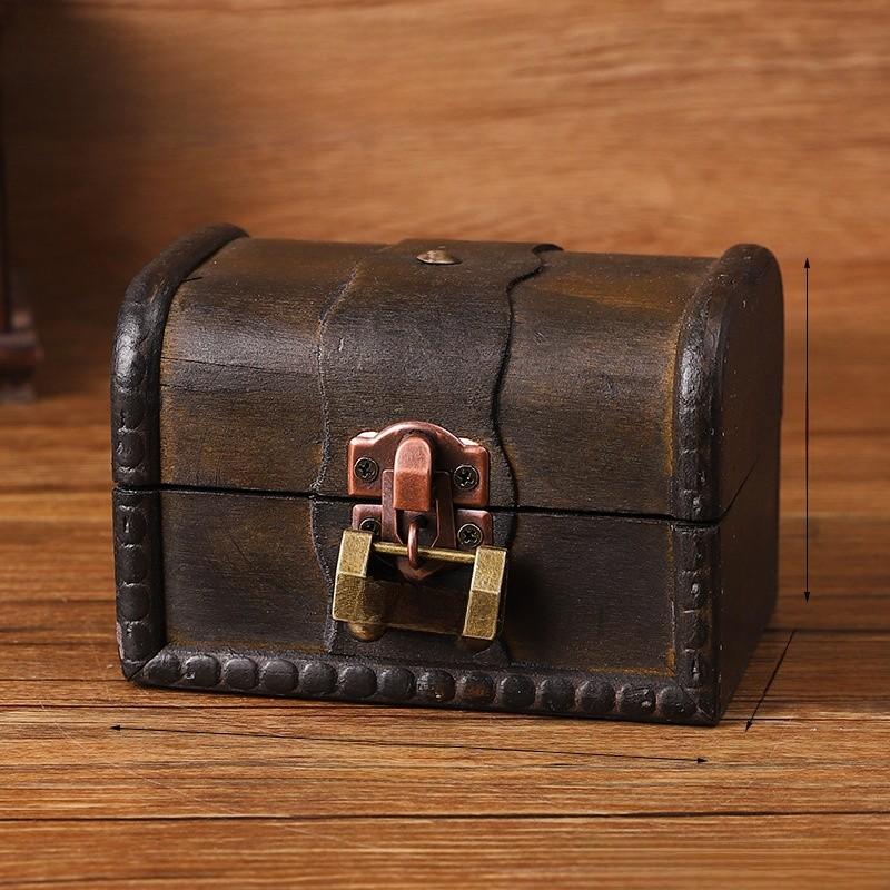 Storage Wooden Classic Box With Lid For Desk And Home Decoration Organization