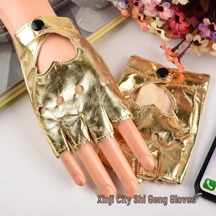 

Европейские и американские женские перчатки с полупальцами из полиуретана для диско и танца на пилоне One Size