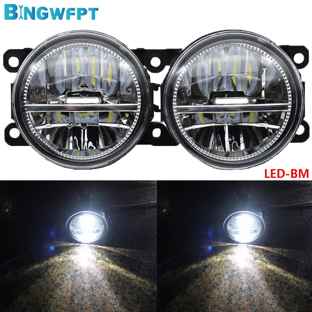 1Pair Fog Light For Jeep Cherokee KL 2014 2015 2016 Fog Lamp Assembly H11 LED 12V Headlights Daytime Running Light