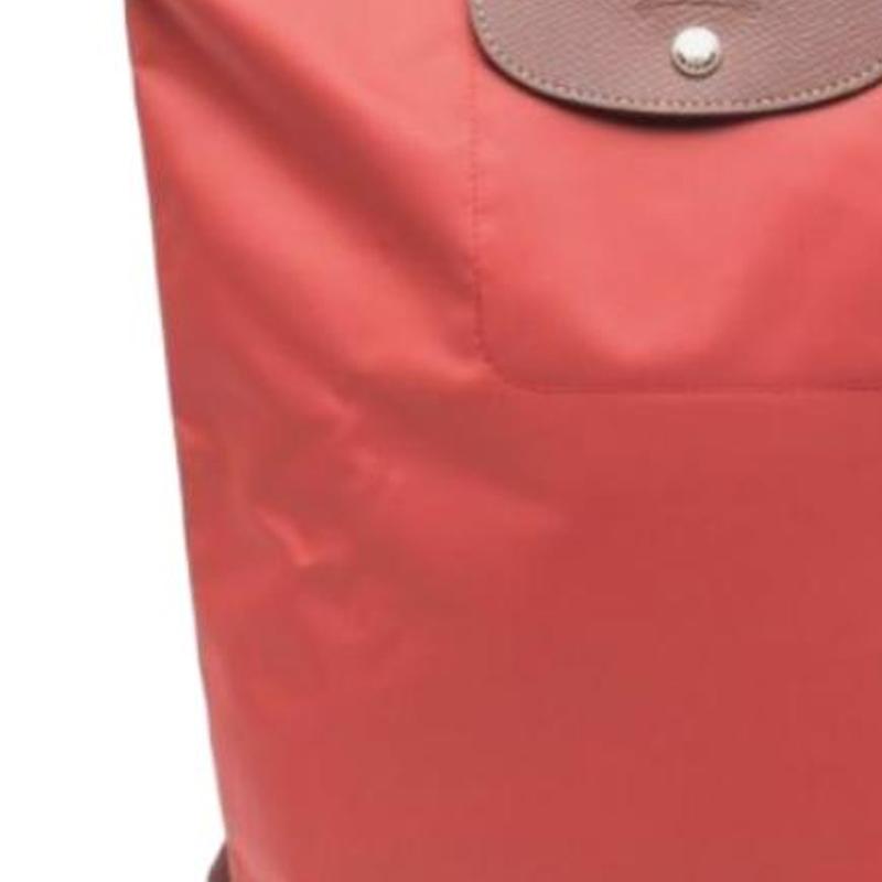 Longchamp Le Pliage Original Struktur Logo Verstellbarer Breiter Schultergurt Recycelte Polyamidfaser Tragetasche Rucksack Damenrucksack Tomatenrot 10284089P94