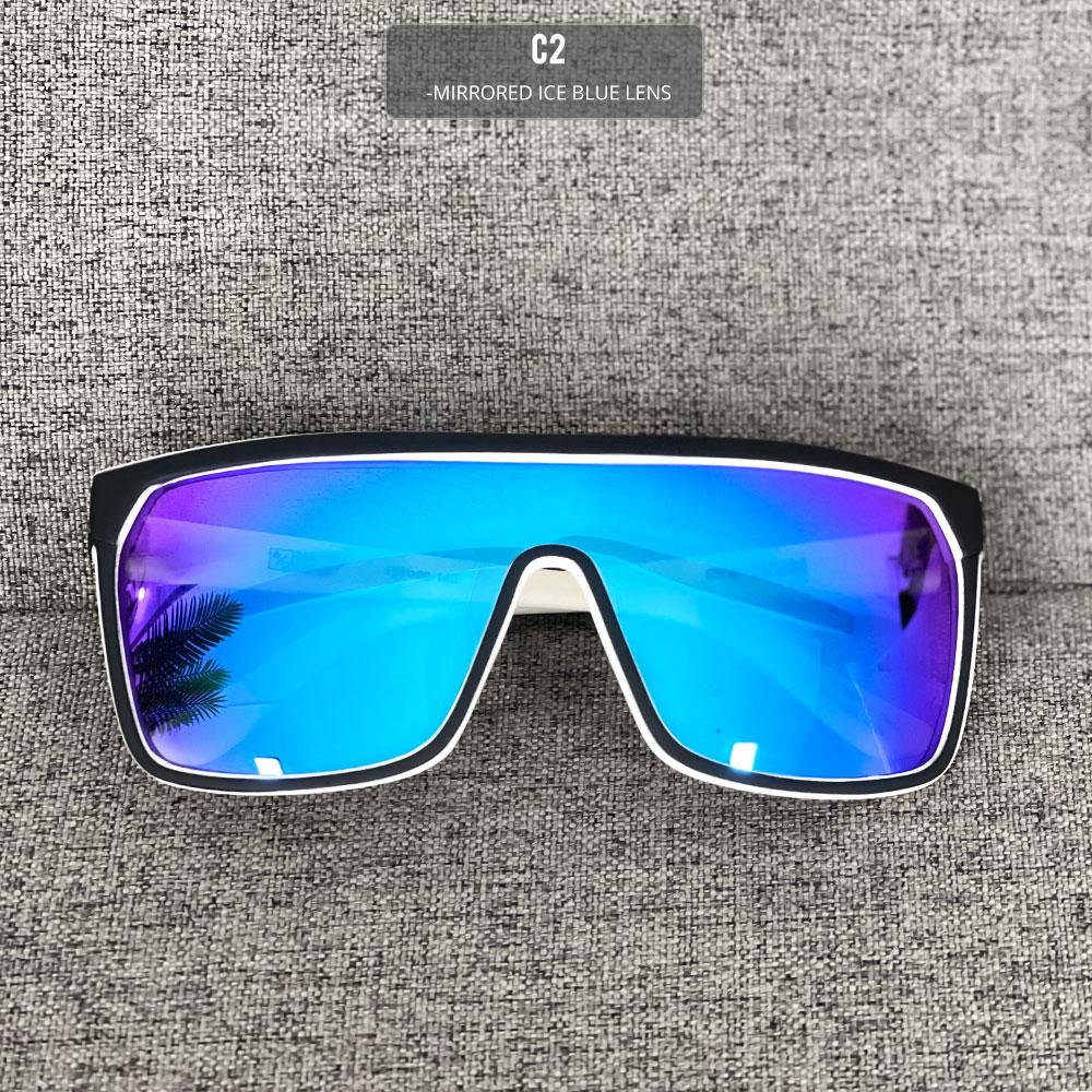 

One Piece Shaped Sunglasses Men Polarized And UV400 Protection Lens For Driving Fishing Sports Goggles With Peanut Case With Package