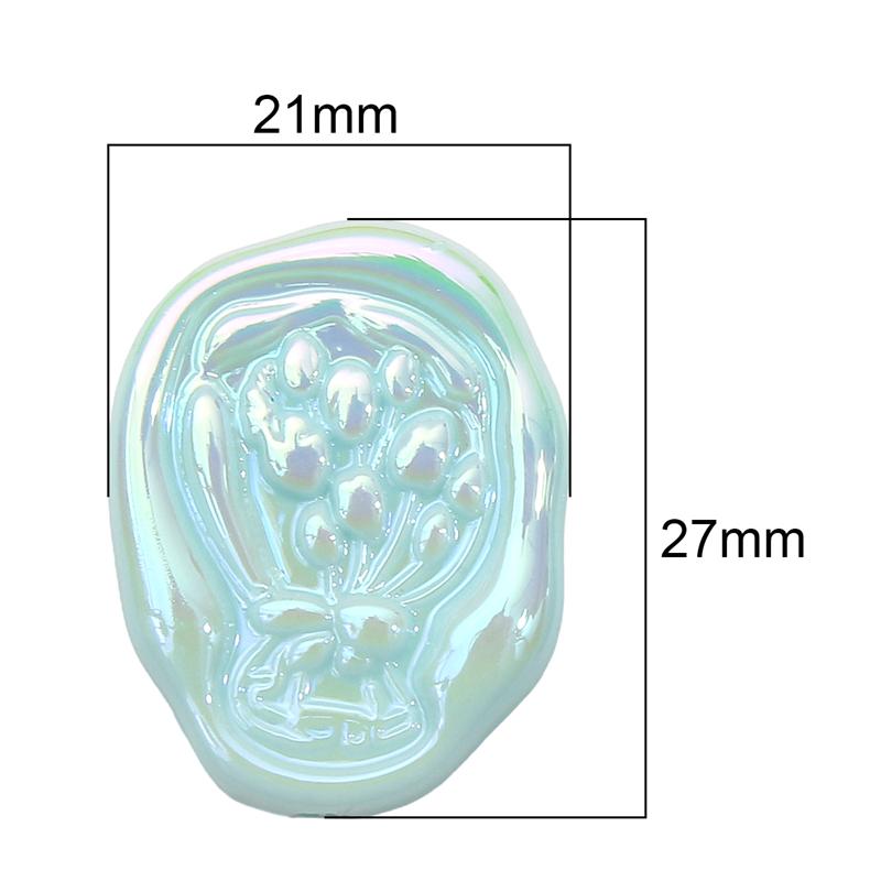 4Pcs Acrylic Tulip Cream Beads for DIY Necklace Bracelet Earring Jewelry Making Accessories