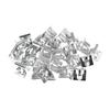 25x Metal Car Dash Panel Retainer Trim Fastener Clip 1/2" X 5/8" Silver Moulding