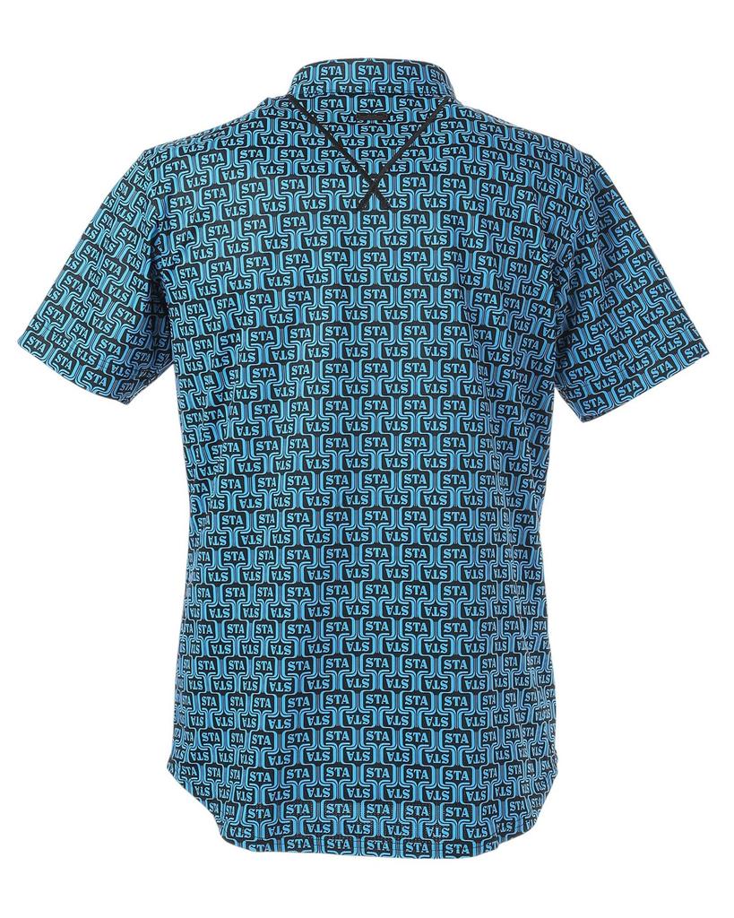 Andrews Short Sleeve Polo Shirt Wave Pattern with Golf L St. Men's (New Mesh) / / 042-5160557 110_Blue