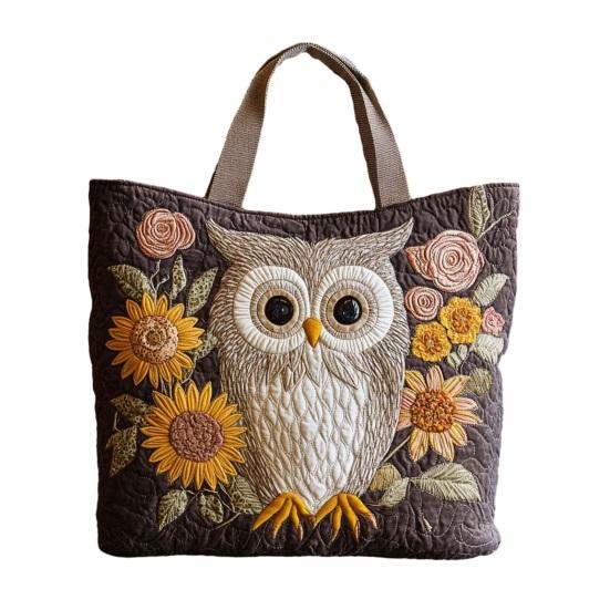 

Vintage Quilted Tote Bag Women Colorful Floral Purse Animals Flowers Handbag Lightweight Washable Tote for Daily Errands Grocery Shopping Commuting B