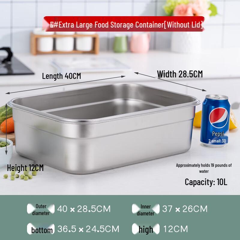 Food Grade Stainless Steel Refrigerator Storage Container