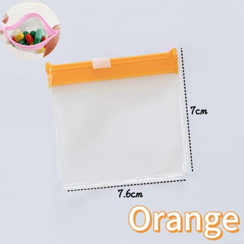 Mini Colorful Pill Dispenser Bag Reusable Medicine Zip Bags Self-Sealing Jewelry Storage Pouch Portable Travel Waterproof Bags
