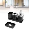 Bathroom Accessories Set Bath Ensemble Set with Toothbrush Holder Cup Lotion Bottles Soap Dish Tray