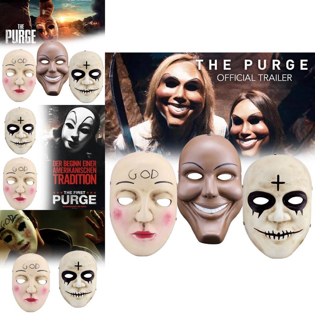 Exquisite Human Purge Plan God Horror Mask Featuring Smiling Face Full Face Resin Collectible