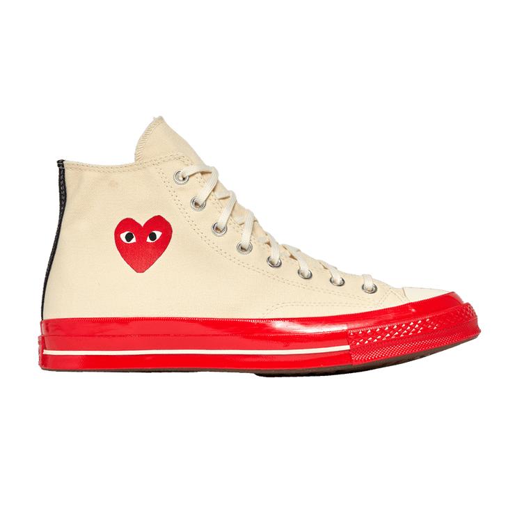 Converse Chuck Taylor All Star 70 Hi Comme des Garcons PLAY Egret Red