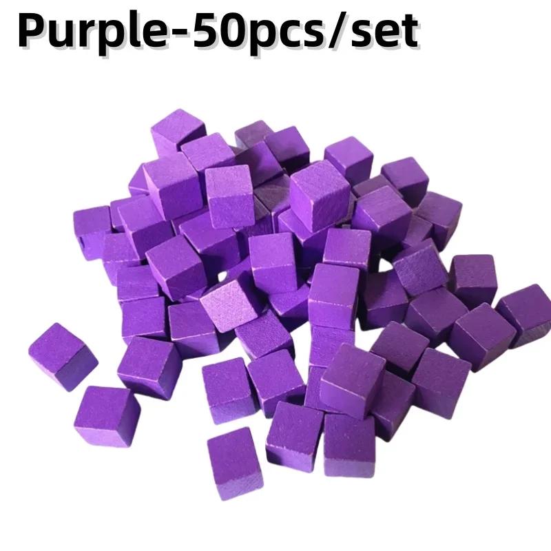 

50 шт. 10 мм деревянные кубики разноцветные игральные кости шахматные фигуры прямой угол для токена головоломки настольные игры раннее образование обучающие игрушки