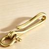 Retro Brass Belt U Hook Keychain Heavy Duty Easy Attach Key Ring Clip for Jean Wallet Chain 