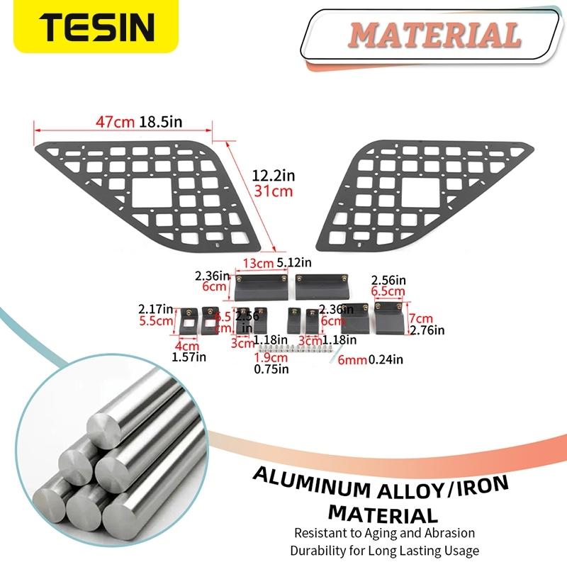 Suport de depozitare extensibil lateral pentru portbagaj TESIN Raft pentru bagaje potrivit pentru Ford Bronco Sport 2021 2022 2023 2024 2025 2026 Accesorii auto