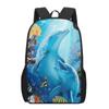 Dolphin Ocean Animal Print Children School Bag Girls Boys Casual Backpack Student Schoolbag Teenager Daily Storage Rucksacks
