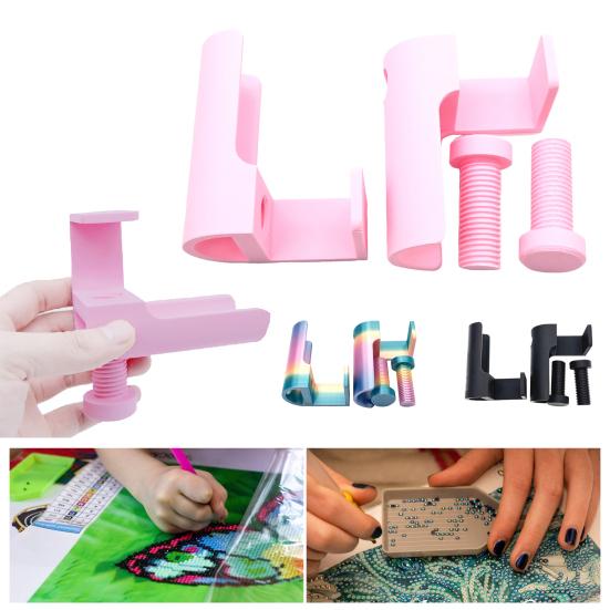 Diamond Art Canvas Holder Table Clamp Set Diamond Art Canvas Roll Helper Desktop Diamond Art Canvas Roller for Diamond Art Projects