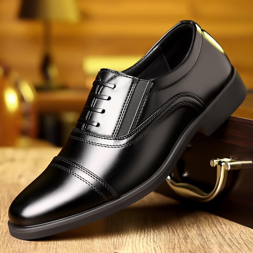 Business Dress Men's Leather Shoes Large Size 4748 Trendy Fashion Men's Shoes British Style Versatile Pointed Men's Shoes