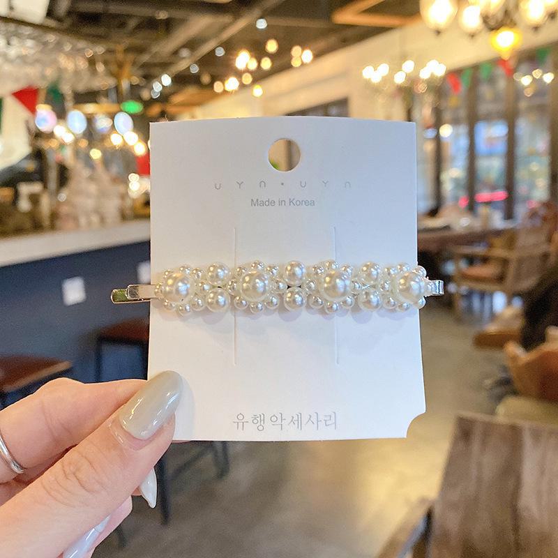 Haarnadel im koreanischen Stil mit Metallperlen und Strasssteinen für Damen