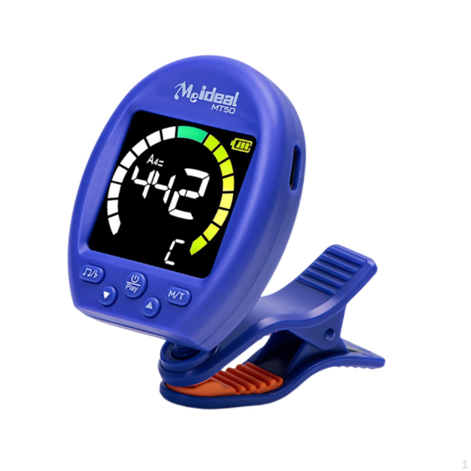 

Guitar Tuner Accessory Display Rotating Clip Versatile Portable for Bass Ukulele Violin синій