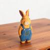 Handcrafted Wood Carving Retro Rabbit Desk Decoration Cute Rabbit Figurine Home Decor Handicraft Collection Ornaments Rabbit