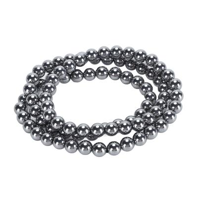 Terahertz Stone Bracelet 6mm Round Beads Relieve Stress Stylish Meditation  Healing Brac