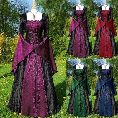 Rochie de Petrecere Retro în Stil Medieval European de Curte pentru Femei - Rochie Lungă
