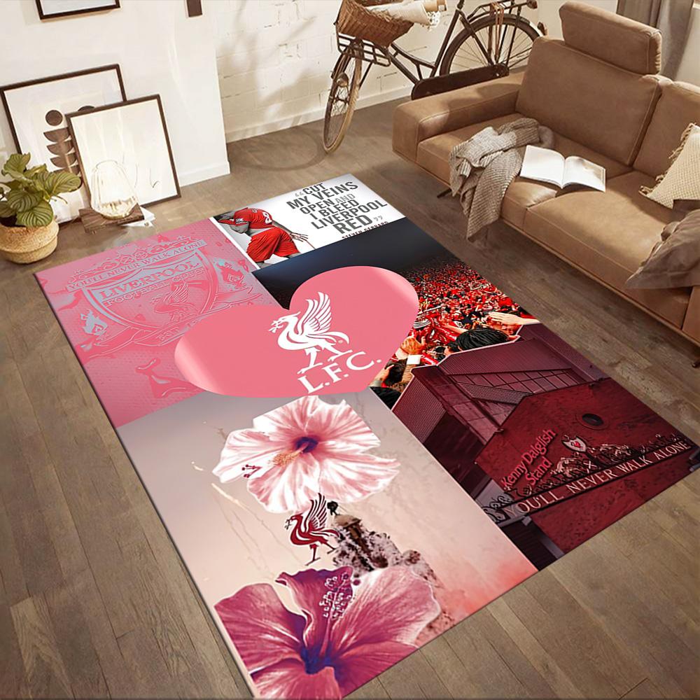 Liverpool Football Club Floor Mat Design For Playrooms Balcony Decorate Room Dormitory Antislip Rug Anime Office Decor Perfect Gift For Womenmen