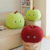 Amusing Smile Apple Plush Toys Stuffed Big Size Cartoon Fruit Throw Pillow Cozy Office Nap Pillow Kawaii Home Decor Nice Gift