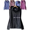 Foreign Trade Women Plus Size Spring and Autumn Running Hooded Cardigan Quick-Drying Sanding High Elasticity Yoga Exercise Outerwear 325
