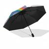 Peppa Pig Rainbow Automatic Opening Folding Umbrella - 8 Bone Iron Frame, Suitable for Fans, Travel, Daily Use, and Gift Giving0104377a