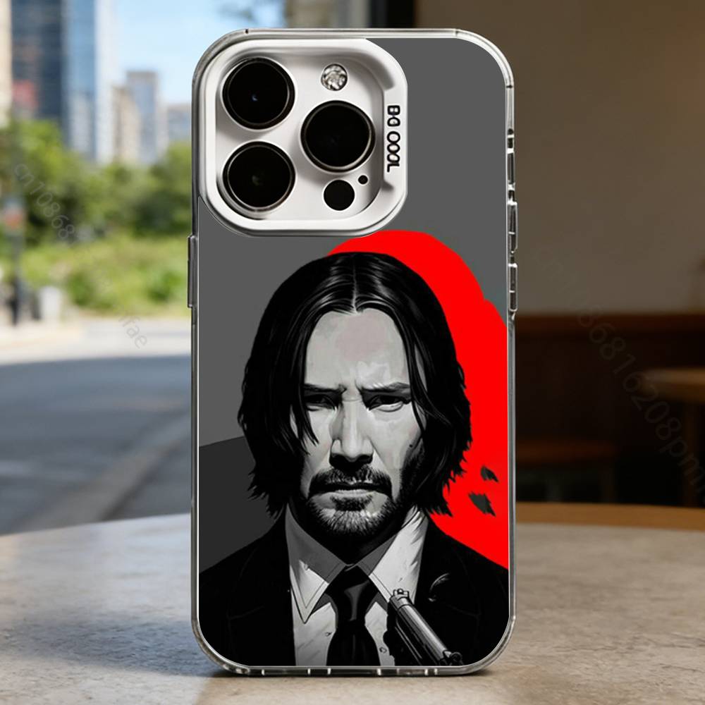 

Cool J-John Wick Case for iPhone 16 15 14 13 12 11 Pro Max Plus Air 16E X XR XS Max Hard Shockproof Bumper Cover iPhone17