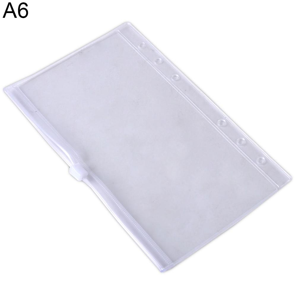 PVC Zipper Bag A5/A6/A7 Zippered Lock Envelope Document File Bag Transparent Pocket Organizer Zipper Bag 2020
